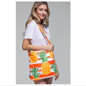 New tangerine pineapple bag convertible beach towel